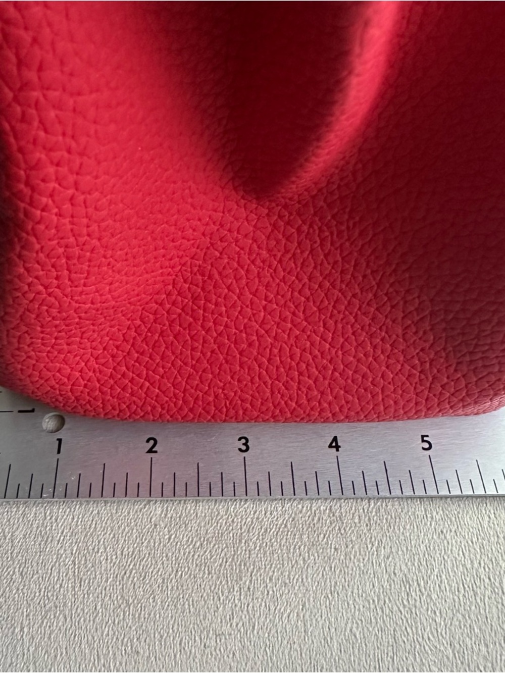 Red Structured Top Handle Bag | Gold Hardware | Statement Classic Style - Picture 12 of 13
